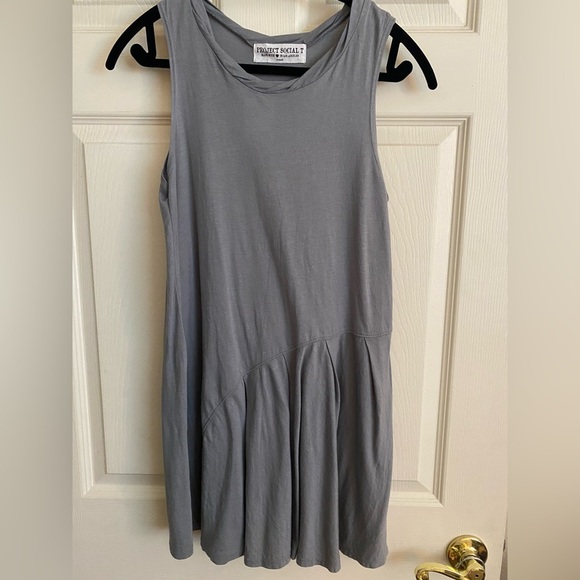 Project Social T Gray Mock Neck Asymmetrical Sundress - Picture 2 of 10